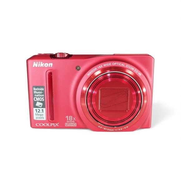 Nikon CoolPix S9100 12.1MP Compact Digital Camera Bundle - Red - Tested - Picture 2 of 11